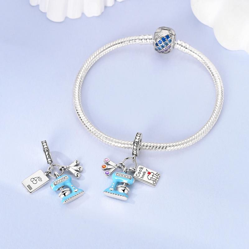Charms Copper Creative Colorful Baking Recipe Pendants Fit Charms Plata Original Bracelet Beads Women Jewellery Making