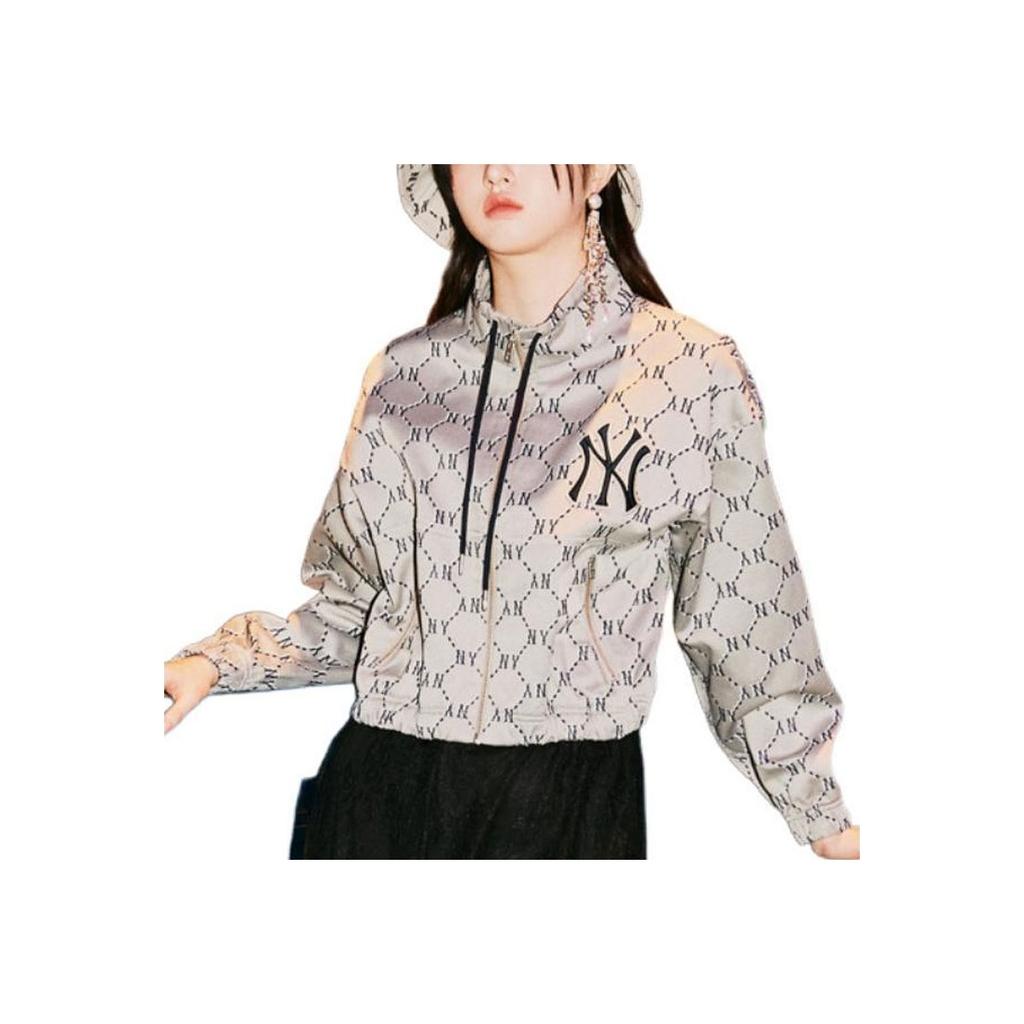 New MLB Cropped Coats Women's Gray 3FWJM0221-50BGS