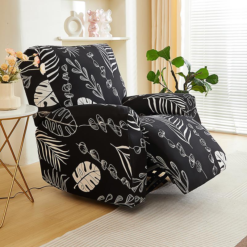 Recliner Chair Cover 4-Pieces, Stretch Sofa Slipcover 1 Seater Sofa Covers for Living Room Furniture Covers with Elastic Bottom