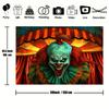 Horror Circus Theme Background: A Huge Evil Clown - Halloween Photography Background - Birthday Party Decoration