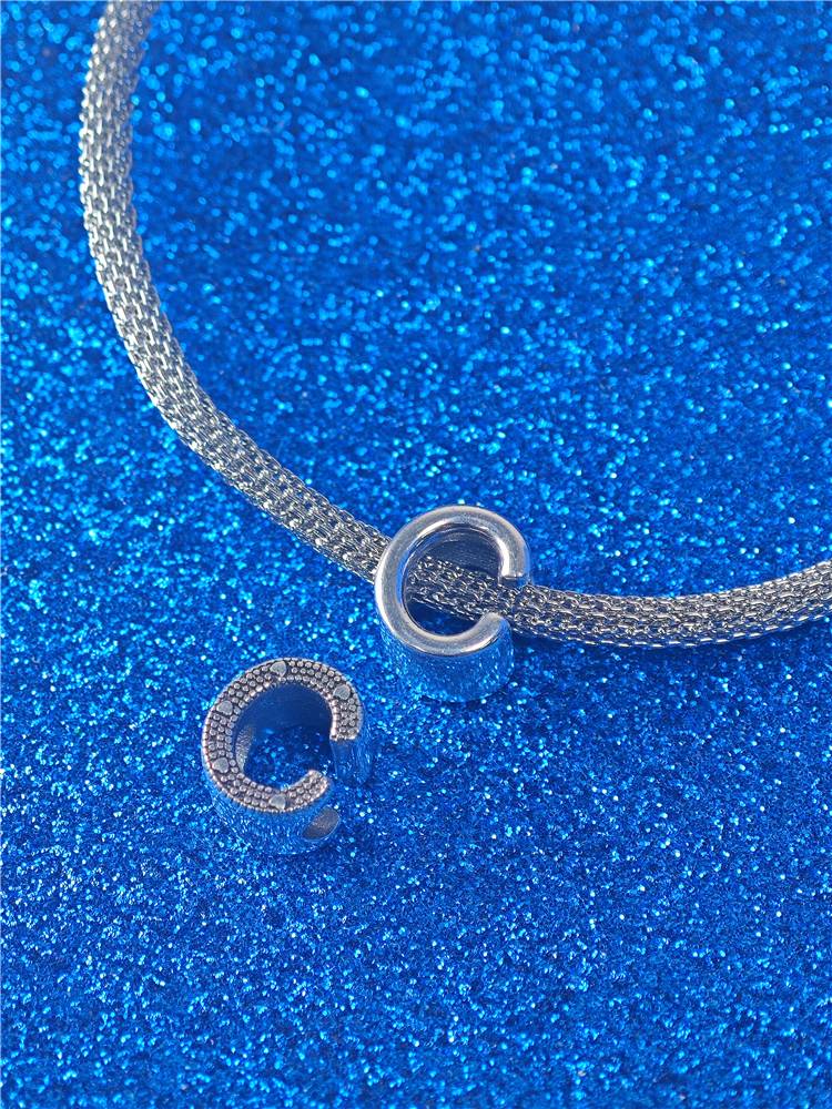 26 English Letters on The Back Love Zircon copper for Women Diy Authentic Bracelets Accessories Jewellery Making Gift