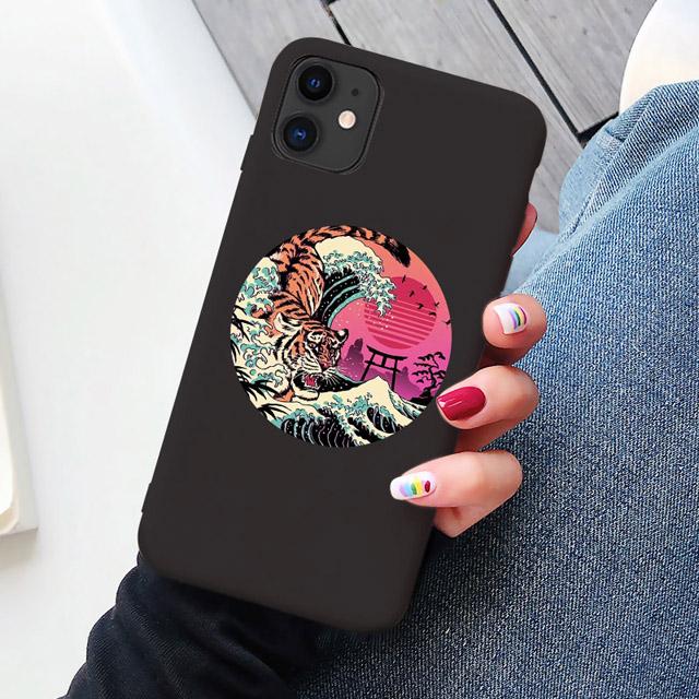 Anime Kanagawa Big Waves Ocean Wave Phone Case For iPhone 16 15 14 11 12 13 Pro Max Mini X XS XR 7 8 Plus SE Shockproof Cover