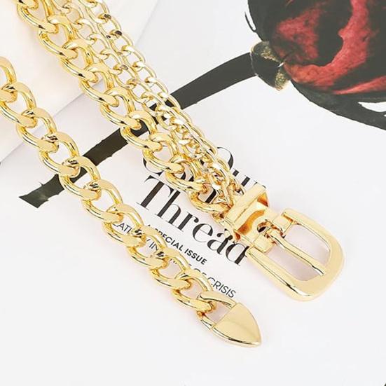 Metal Waist Chain for Women Single/Multi-layer Adjustable Long Chain Belt Body Belly Jewelry for Dresses Jeans Trousers