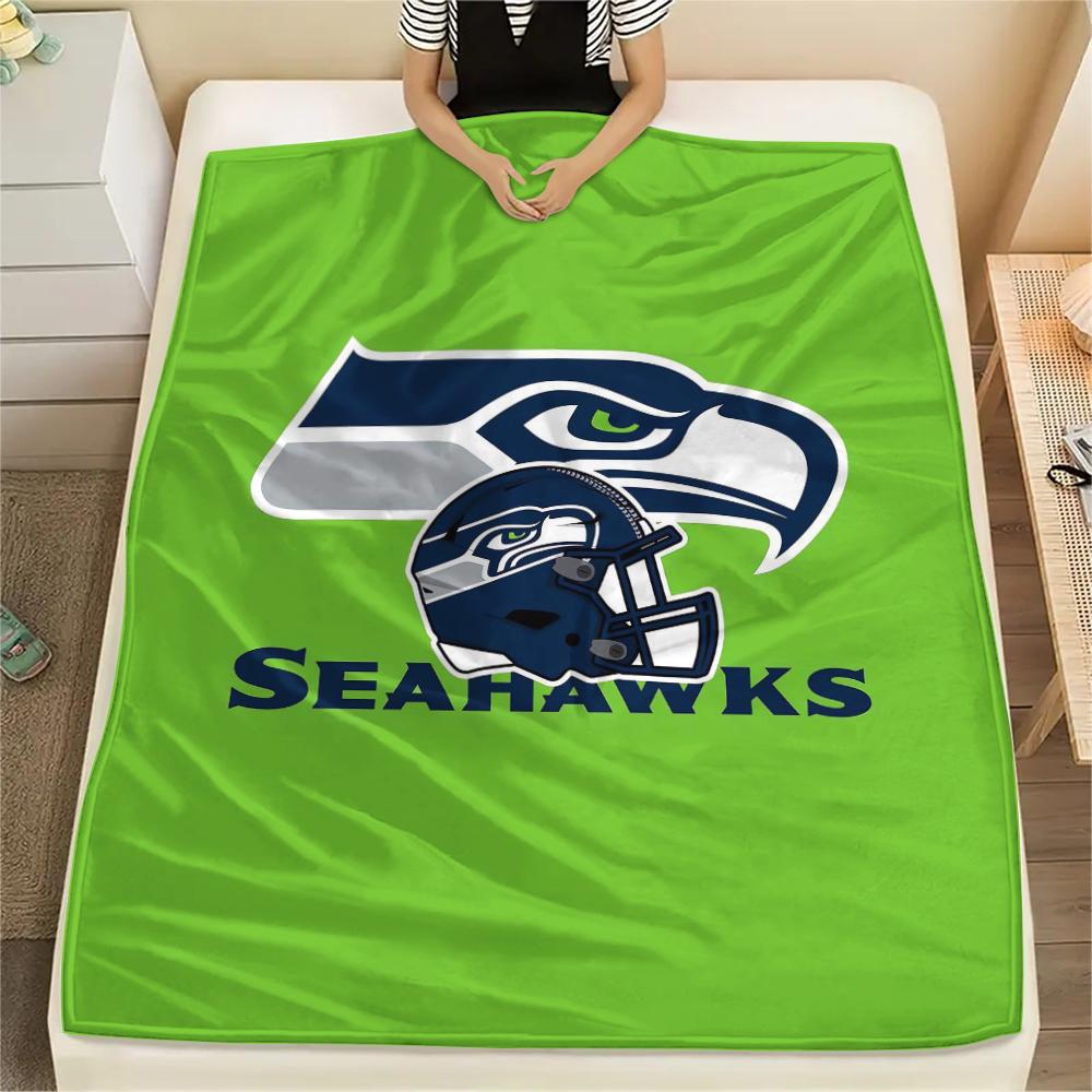 1 Stück Seahawks-Print Flanelldecke, Hohe Qualität, Bequem für alle Jahreszeiten, Heimdekoration, Wärme und Komfort, Perfekt für Geschenke