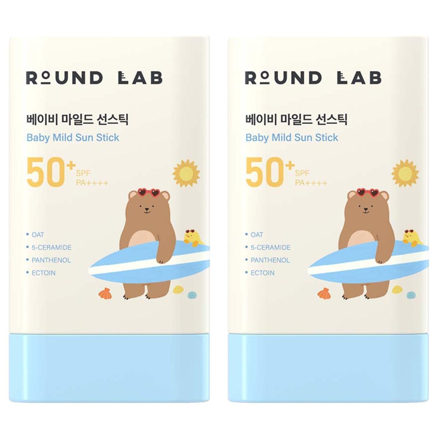 

Round Lab Baby Mild Sun Stick SPF50+ PA++++ Gentle Mineral Sunscreen for Sensitive Skin 21g (Pack of 2)