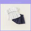 Childrens Summer Cotton Bowknot Two Piece Set For Girls With Soft Fabric For Ages 3 To 8