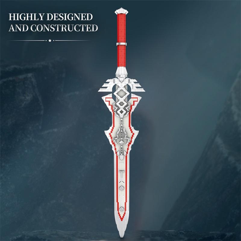 Non-Toxic Moc Creative Konoe Sword Building Blocks Sword Game Weapon Model Bricks Diy Toys For Kids Birthday Christmas Halloween Gifts