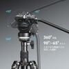 SmallRig CT210 Video Tripod with Leveling Base and Video Head Tripod Height Up To Load Capacity Camera Monopod Height Up To Aluminum Compatible with