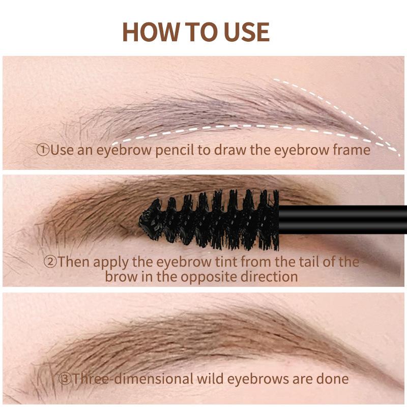 Long Lasting Waterproof Eyebrow Gel, Smudge Proof Liquid Eyebrow Makeup, Semi-Permanent Brow Filler and Volumizer for All Skin Types