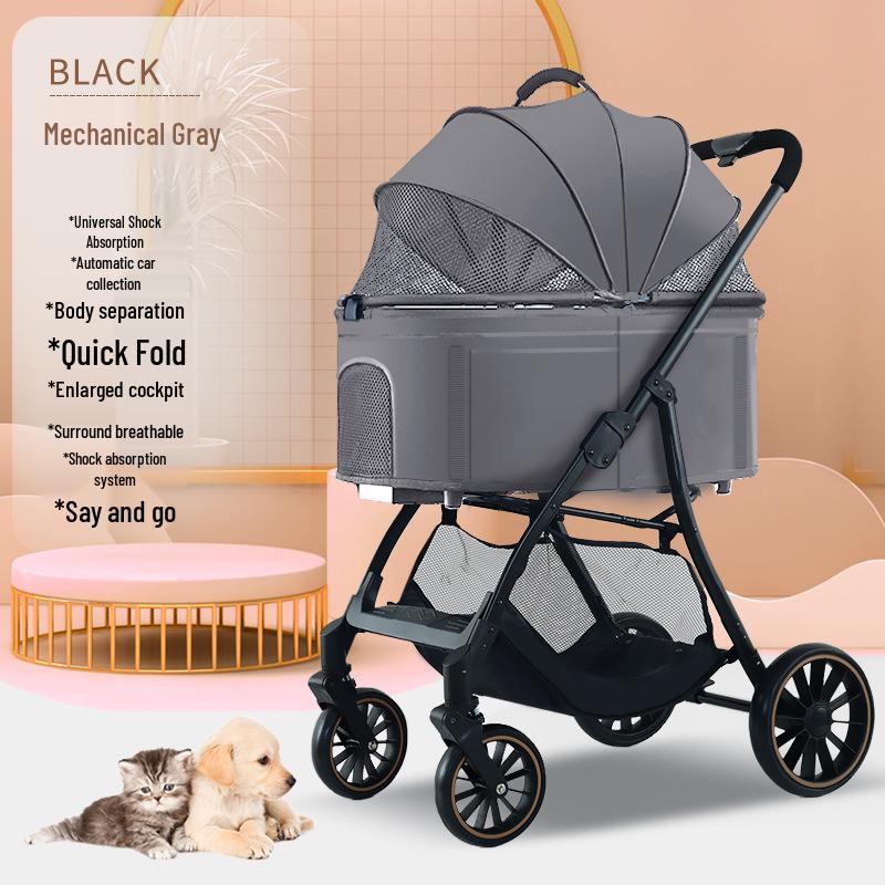Lightweight Foldable Pet Stroller for Small Dogs & Cats - Travel & Outdoor Friendly