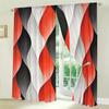 2pcs Three-dimensional Wave Waterfall Decorative Curtains   Semi-black-shading Curtains   Suitable for Decorating Various Room