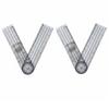 2pcs Plastic Material Angle Measuring Tool Frosted Surface Goniometer Ruler For Office Work