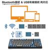 LEOPOLD FC980MBT GRAYBLUE Bluetooth/USB-C Japanese JIS layout Kanaya 102 keys Space-saving keyboard with numeric keypad Switch hot-swappable