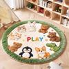 Imitation Cashmere Animal Round Carpets Soft Bedside Carpet Home Decorative Carpet  Home Decor