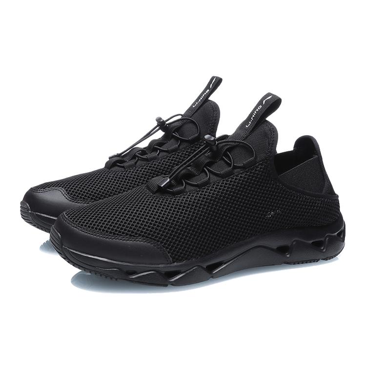 Li Ning Outdoor River Trekking Cushioning Slip Resistant Running Shoes Unisex Black AHLR007-2