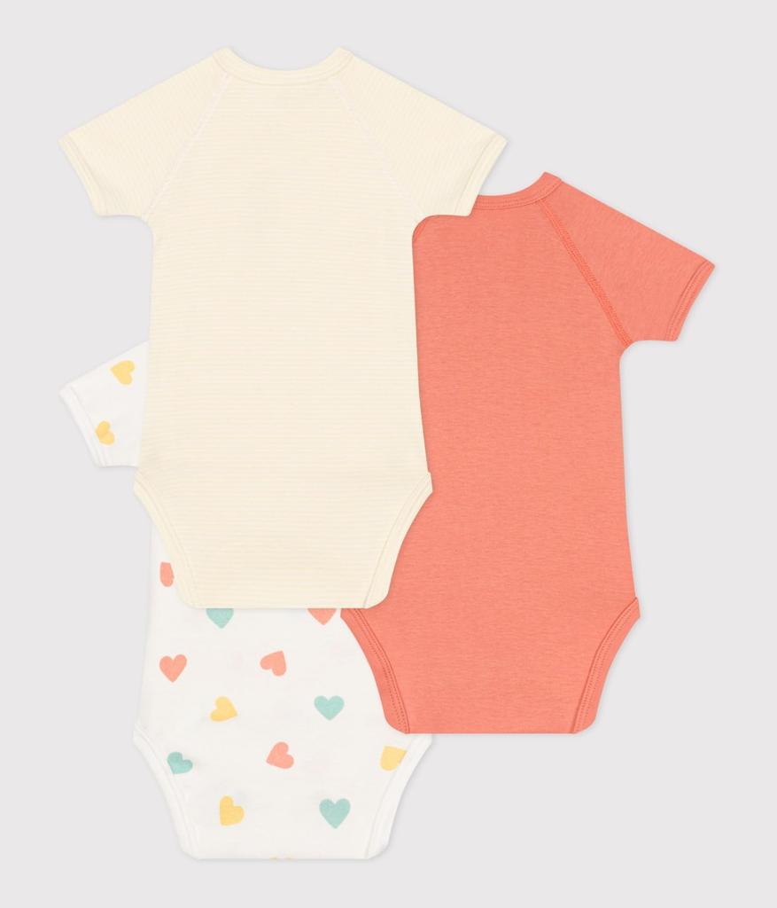 Short Sleeve Bodysuit Set A0DJO Multicolor 1 6 Months 67cm [Petit Bateau] 3-Piece