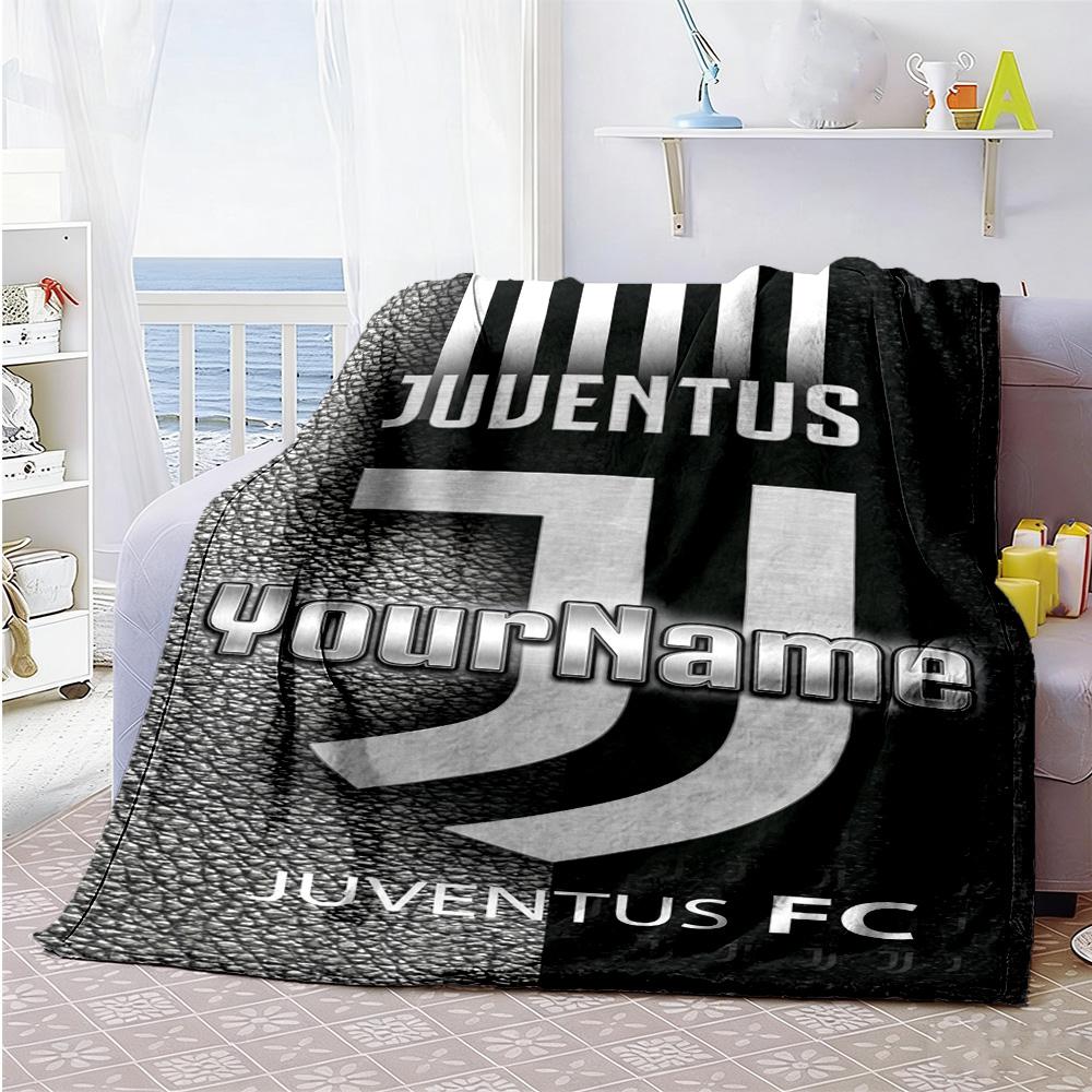 Juventus Customize Text Blanket Throw Personalized Blanket Soft Warm Cozy Great for Seaside Bedding Office Picnics for All Occasions