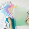 10pcs A4 Test Paper Rotating File Folder with Pull-Tab Side Release, PP Transparent Document Folder for Reports, Retractable