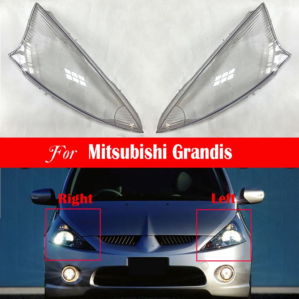 For Mitsubishi Grandis 2009 2010 2011 2012 2013 2014 2015 Car Headlight Cover Lampcover Lampshade Lamp Lens Case Auto Light Caps