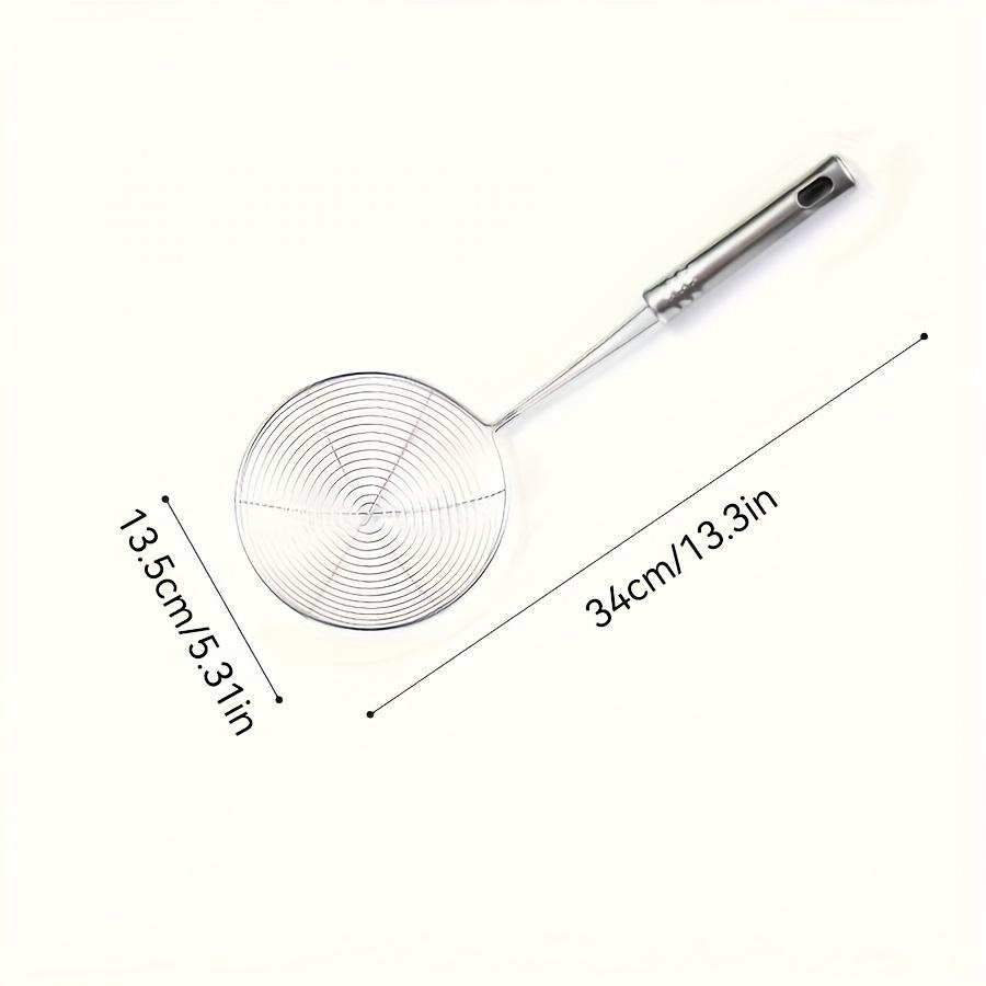 

1pc Hot Selling Stainless Steel Strainer Ladle with Handle - Durable Wire Skimmer Spoon for Cooking, Frying & Kitchen Use