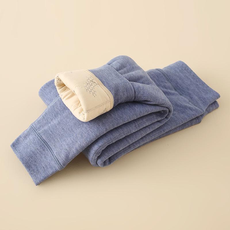 

Девочки Зимние Хлопковые Брюки с Высокой Посадкой из Верблюжьей Шерсти - Трехслойная Теплая Униформа для Детей Старшего Возраста Size 130 (Height 115-125 cm)