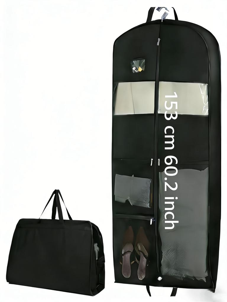 Zippered Hanging Garment Dust Cover - Waterproof Dustproof Clothes Suit Dress Protector, Closet Organizer Reusable Storage Bags