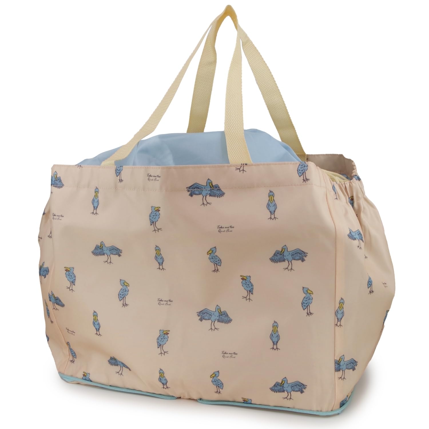 Изолированная корзина для покупок Шнурок Покупки Эко Многоразовая Птица-китоглав Бежевый [Anes] Сумка, Тип, Сумка, Сумка, Сумка, Китоглав/Светлый