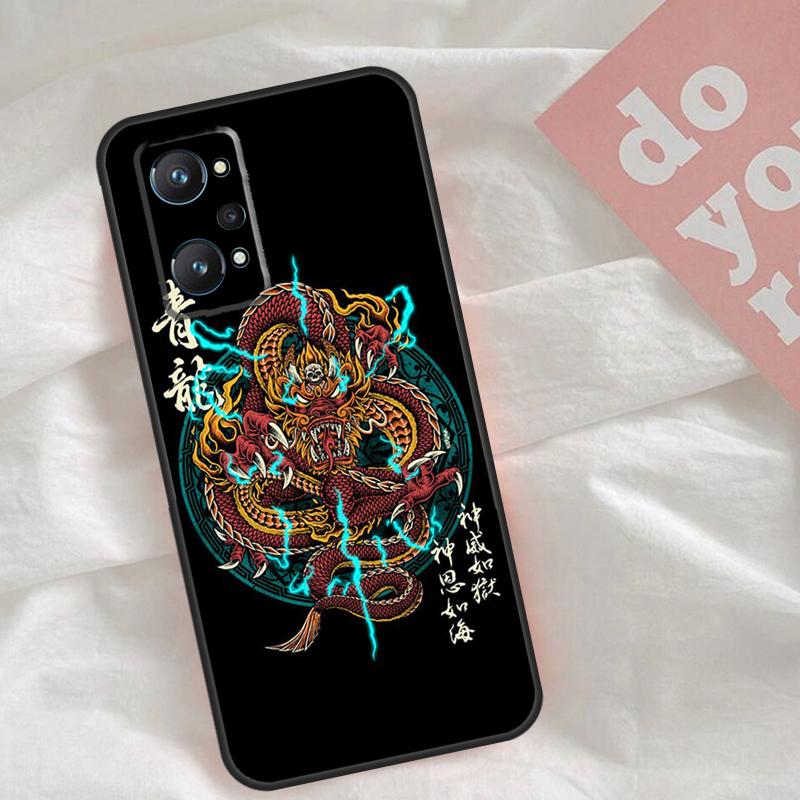 Fashion Chinese Dragon Case For Realme C51 C75 C63 C61 C55 C53 C35 C65 C67 C71 15 11 12 13 14 Pro Plus GT6 GT7 Pro