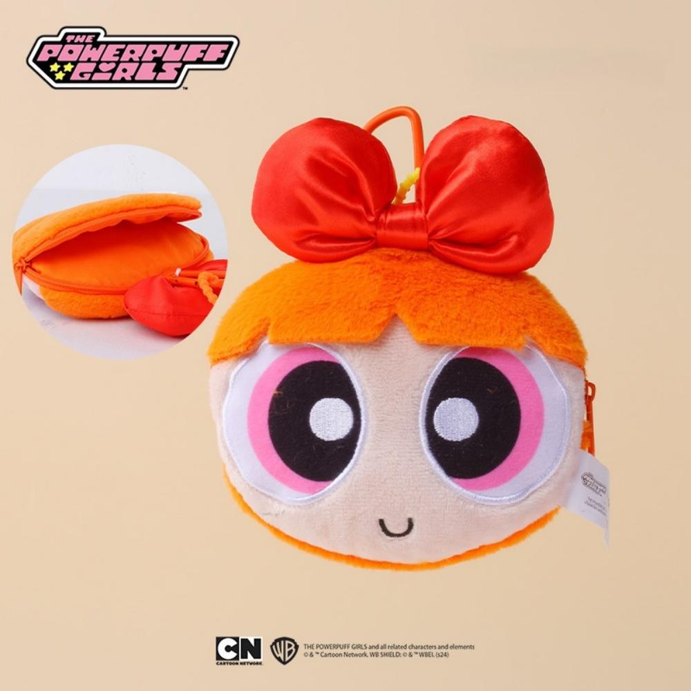 Genuine The Powerpuff Girls Coin Purses Blossom Bubbles Cartoon Plush Toy Lipstick Portable Storage Bag Earphone Bag Girls Gifts
