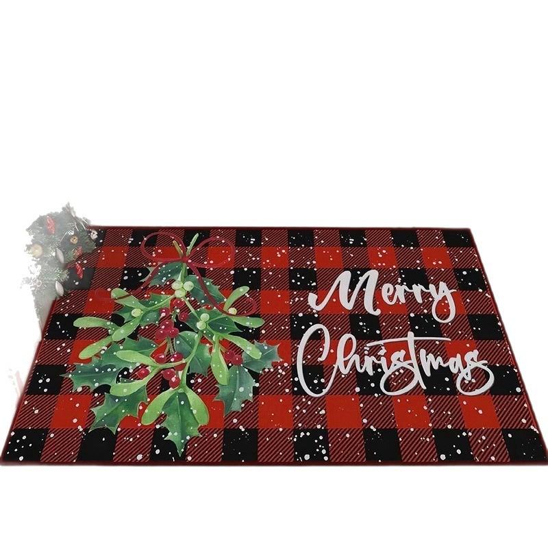Christmas Bedroom Bathroom Bathroom Anti-Slip Carpet Merry Christmas Decorative Carpet Home Decoration