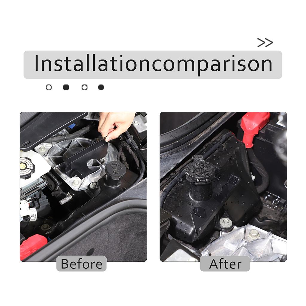 Black ABS Hood Water Rian Wiper guide Box Fit For Corvette C8 -25 US