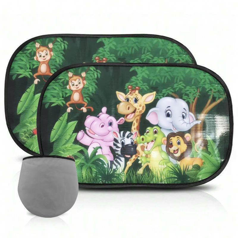 Cartoon Car Side Window Sunshade: Light-Blocking Static Film for Summer Sun Protection