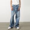 Men‘s Y2K Vintage Casual Wide Leg Jeans Ful Lentgh Baggy Pants Trousers Light Blue Denim Jeans New Streetwear Hip Hop