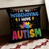 Autism Support Puzzle Cushion Cover Reversible Soft Durable Pillow Cover Home  Car MultiScene Use for Daily Comfort