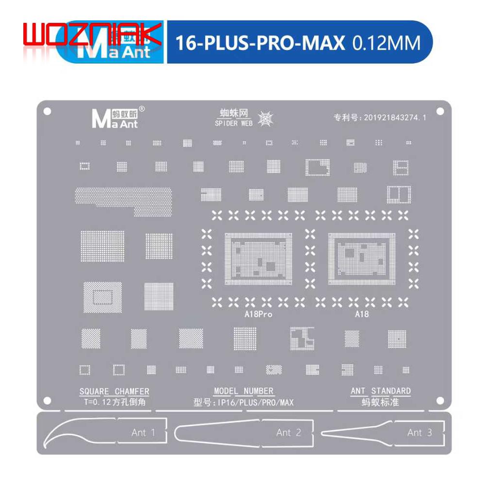 MAANT Mobile Phone Repair BGA Stencil for iPhone XS-16PRO MAX Used for Tin Plating Steel Mesh On BGA Packaged ICs