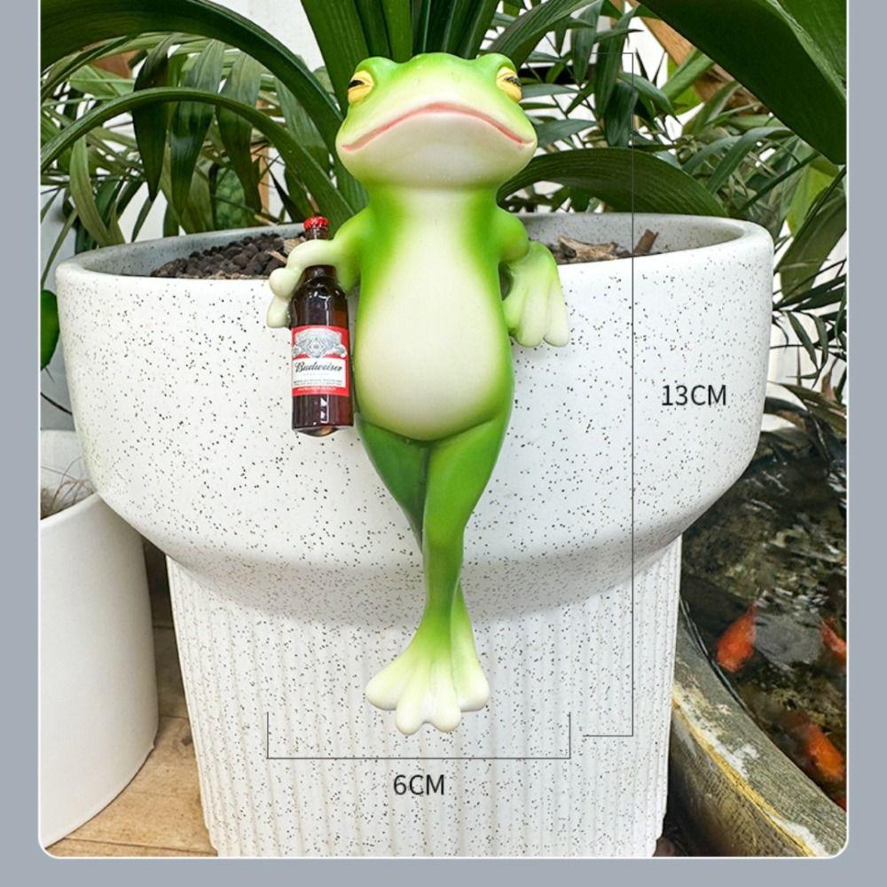 Hanging Flower Pot Edge Glass Fish Tank Pendant Resin Simulation Animal Ornament