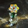 Sparkling Crystal Sunflowers Display Artistic Glass Dream Flower Collectible Figurine Table Decors Valentines Day Gift Top Sale