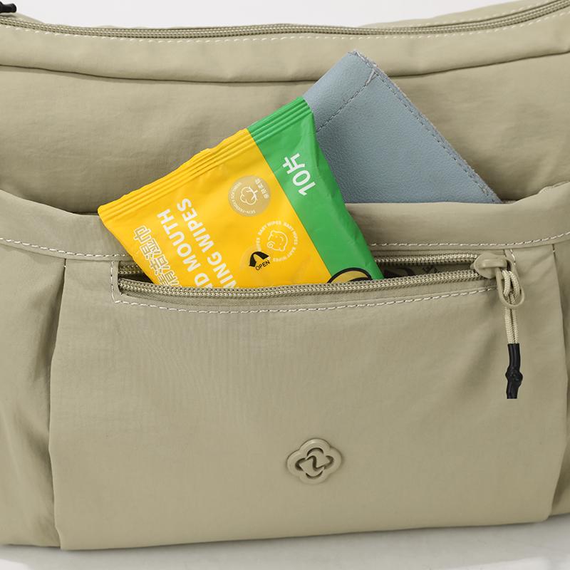Borsa a tracolla in nylon impermeabile, grande capacità, borsa a spalla casual da donna