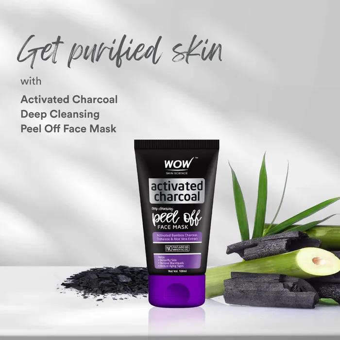 Wow Skin Science Activated Charcoal Peel Off Mask, 100ml