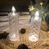Crystal LED Table Lamp Rose Projection Light Romantic Diamond Atmosphere Light Night Light for Bedroom Party Christmas Decor