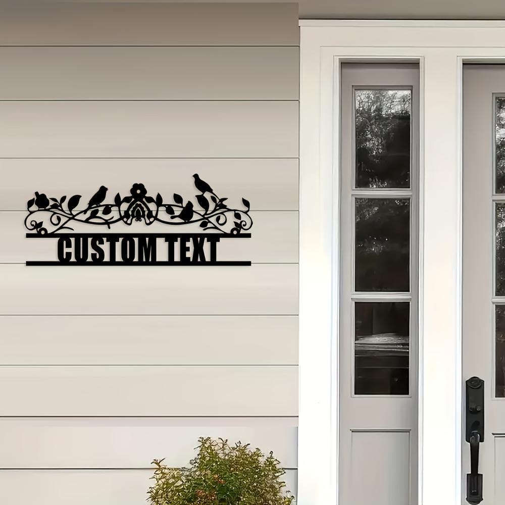 Personalisierte Metallwandkunst Vintage Blechschild für Vogelliebhaber Benutzerdefinierter Familienname Heim Außenbereich Dekor