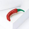Personalized And Creative Alloy Enamel Red Pepper Brooch Fashionable And Simple Men'S And Women'S Clothing Corsage Jewelry Pin