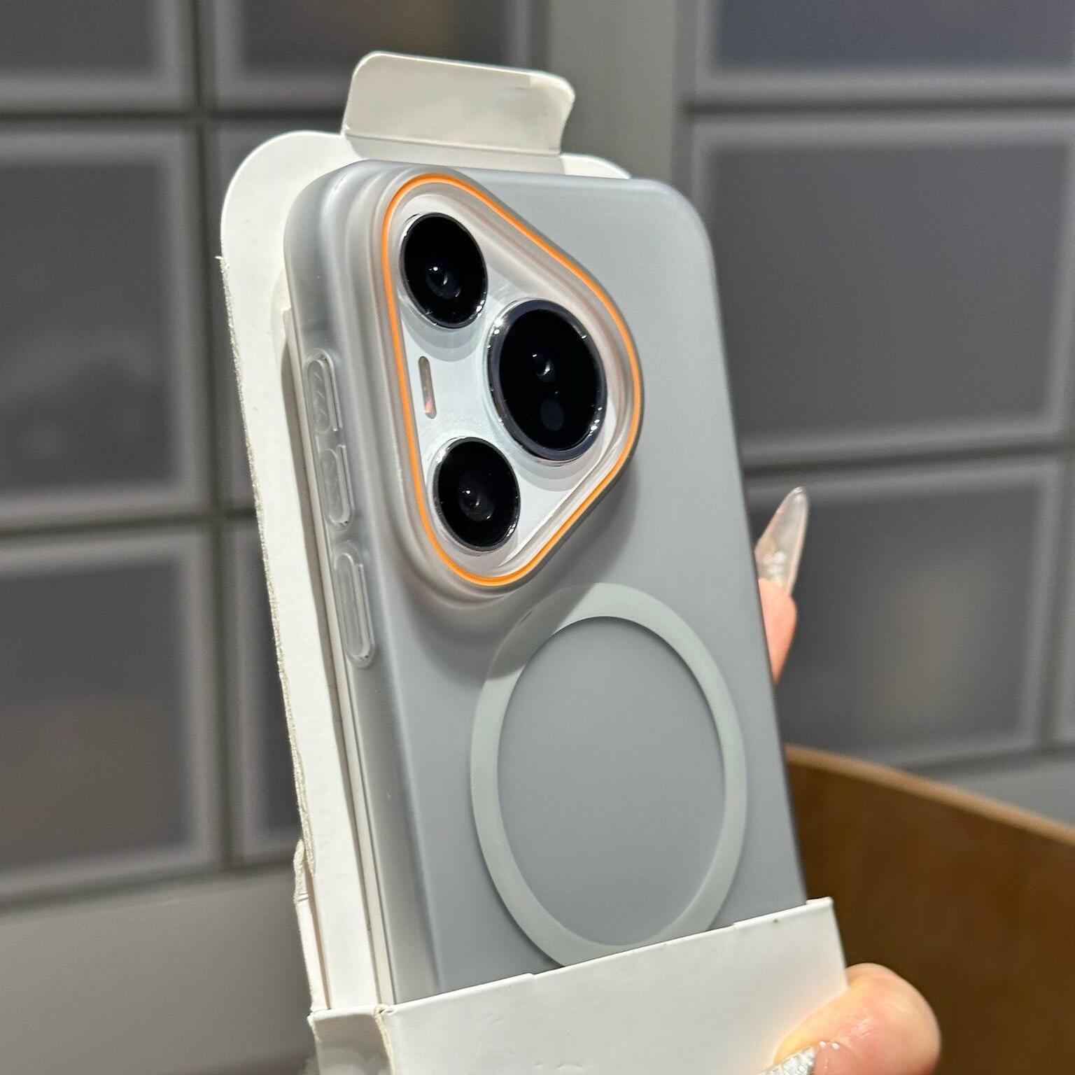 

Original Translucent Barcode Magnetic Case For Huawei Pura 80 70 Ultra P60 P50 Mate 70 60 Nova 14 Pro For Magsafe Frosted Cover Huawei Pura 70