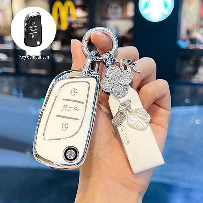 Universal Car Key Cover for Volkswagen, Toyota, Nissan, Honda, Peugeot, Citroen, Buick - Rear Protective Shell Buckle