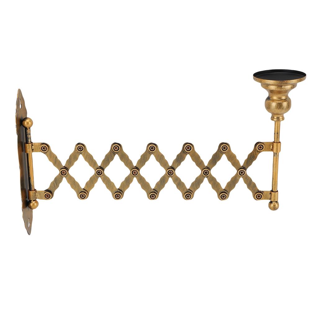 Ausziehbarer Spitzkerzenhalter Eisen Vintage Metall Wandkerzenleuchter Kerzenständer Wanddeko für Wohnzimmer