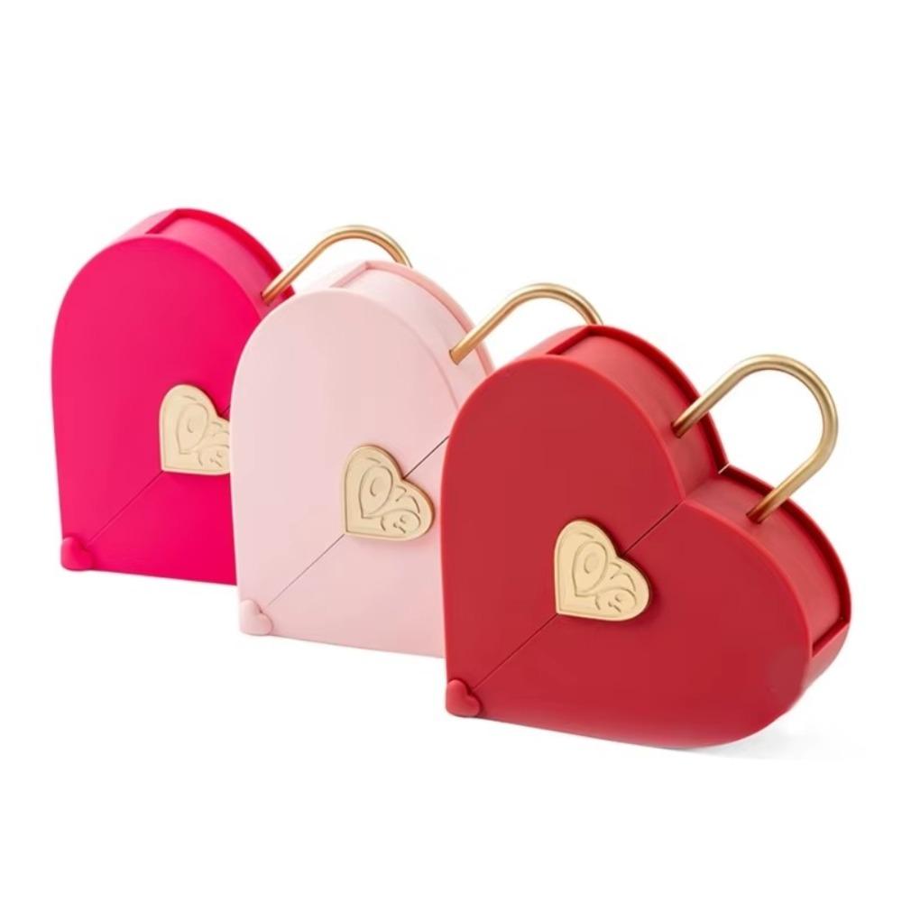 

Proposal Surprise Ring Box Lock Design Jewelry Storage Display Case For Girl Wedding рожевий червоний колір