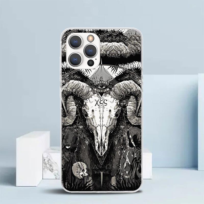 Satanic Goat Satan Devil Phone Case For IPhone 16 17 Air 16E 15 14 Plus 13 Mini 12 11 Pro Max 7 8 + SE 2020 Soft TPU Back Cover
