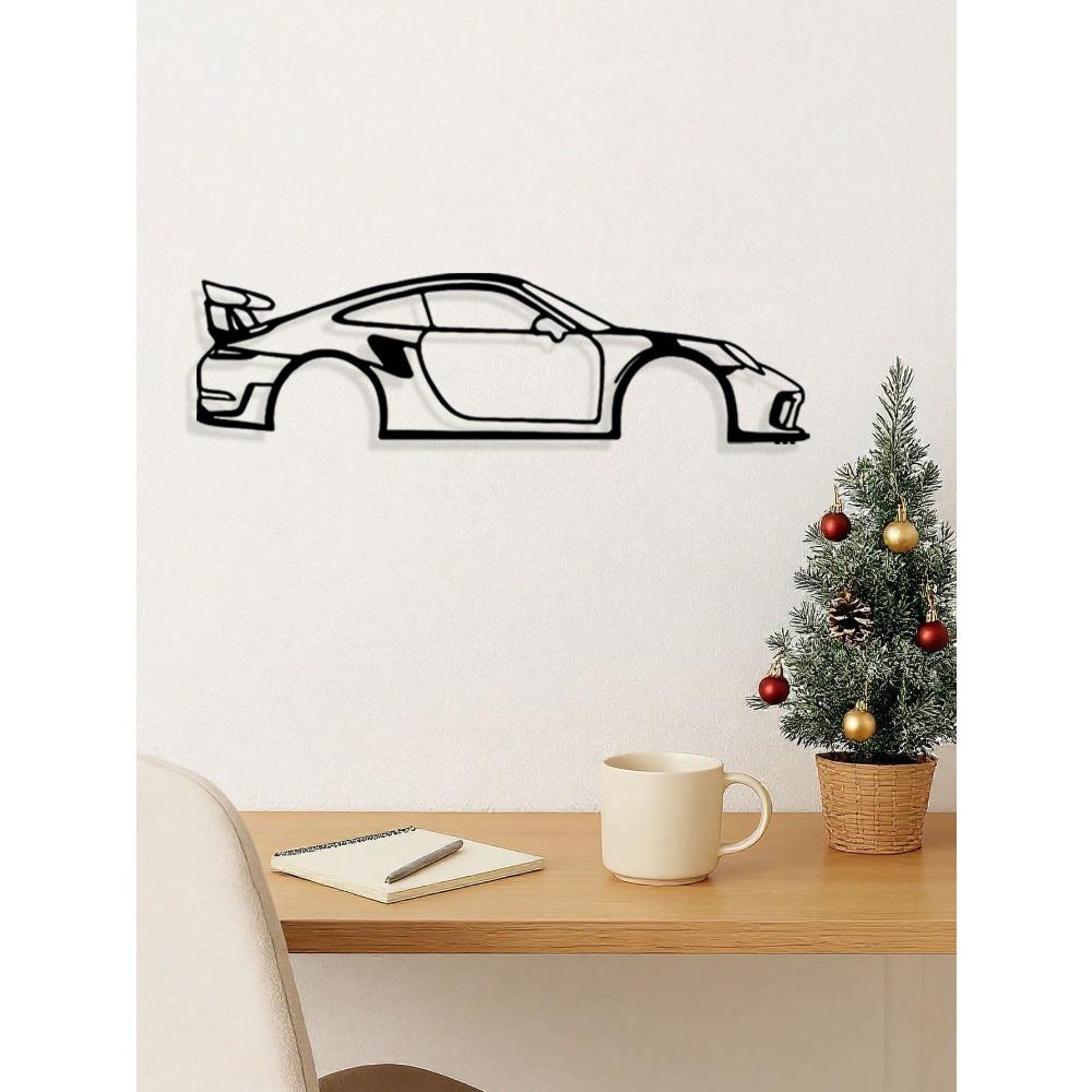Black Metal Geometric Wall Art Modern Minimalist Decor for Bedroom Living Room Scandinavian Boho Industrial Chic Hanging Unique Dorm Housewarming Gift