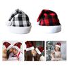 Adult Cosplay Santa Hat Comfortable Hat Traditional Lattice Pattern Christmas Santa Hat for Adult New Year Presents