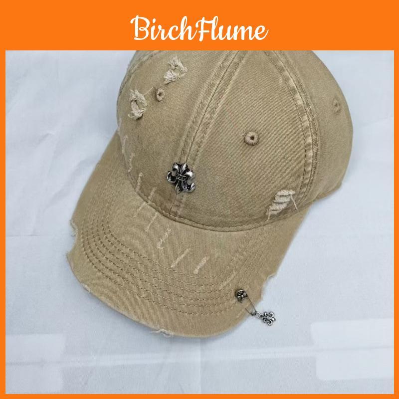 Baseball Cap With Vintage Wash And Embroidered Letters For Casual Everyday Wear